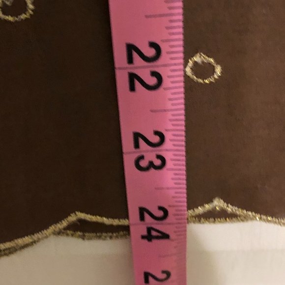 Ann Taylor Loft Brown Skirt with Gold Embroidery - Picture 6 of 8